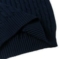 thumbnail image 6 of WAENQINLA Mens Oversized Sweaters Winter Casual Crewneck Cable Knit Sweater Pullovers Long Sleeve V Neck Knitwear Tops Navy XL, 6 of 9