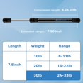 thumbnail image 3 of 7.5Inch Gas Struts Shocks Spring 30Lb,7.5" Lift Support Props for Sentry Safe Replacement Parts Truck Tool Box Lids Weather-Guard Toolbox Boat Storage Lid Cabinet Door, 2 Pcs, 3 of 6