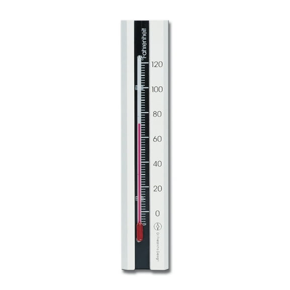 Wall Thermometer 7.12 inch White-Black Finish