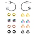 thumbnail image 2 of 2 Pcs Bague de Perçage en Acier Inoxydable Clous de Lèvres Mode Gothique Bague de Perçage de Nez Bague de Nombril Perçage de Lèvres Bijoux de Corps ZR, 2 of 7