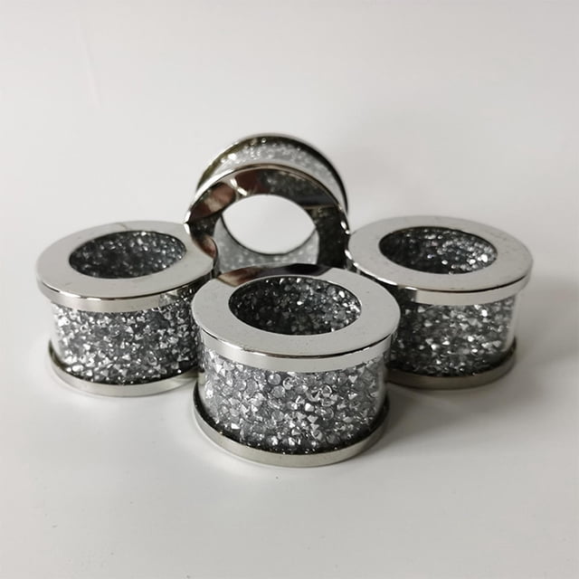 Soporte para Servilletas de Vidrio, Accesorios para Manteles, Servilletero Ostentoso único, Servilletero con Hebilla, Centro de Mesa para El Hogar Par Soledad Servilletero