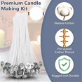 thumbnail image 4 of Candle Wicks for Candle Making,Candle Wick Stickers,Wooden Candle ,Pre Waxed Cotton Wick, 4 of 5