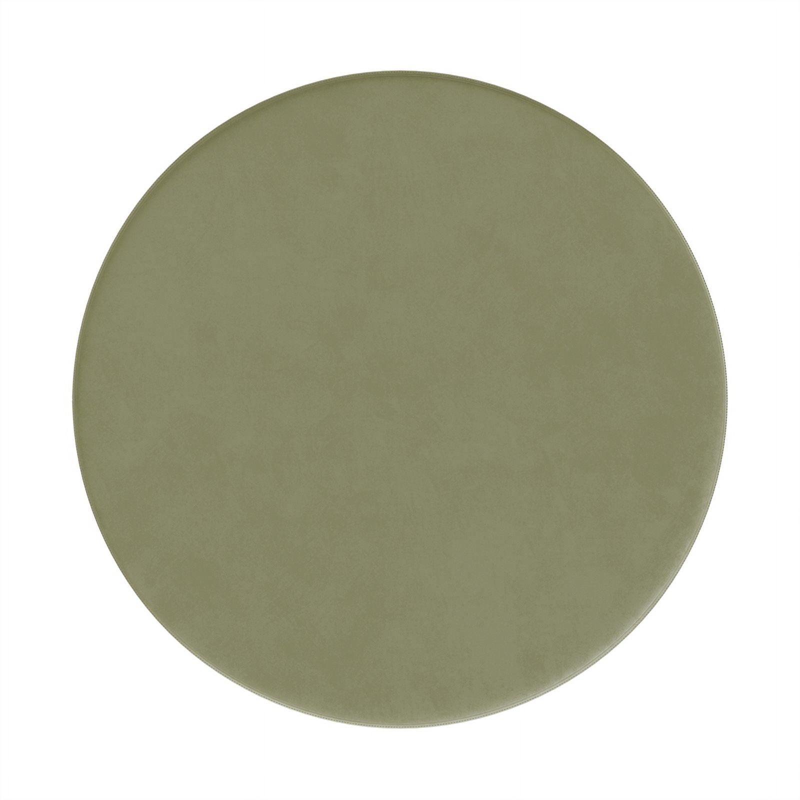 HomePop Round Storage Ottoman, Light Sage Green Velvet