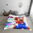 thumbnail image 3 of Lsque Mario Print Flannel Throw Blanket, Ultra-soft Blanket for Bed, Couch, Car, Hypoallergenic Anti-pilling blanket-80"x60", 3 of 8
