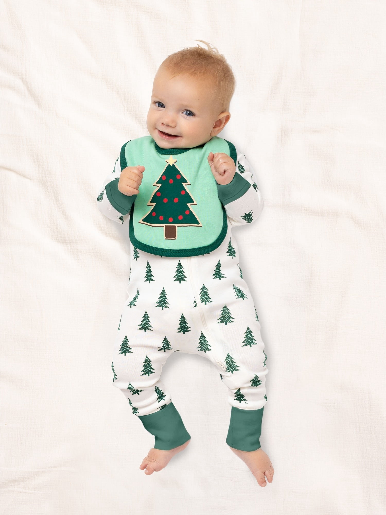 Monica + Andy Organic Cotton One Piece Coverall and Bib Set, Sizes Newborn - 18-24 Months