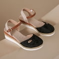 thumbnail image 5 of Sandals for Women Baeitkot Women's Fashionable Casual Spring and Summer Versatile Plus Size Beach Wedge Sandals Round Toe Closed Toe Sandals, 5 of 5