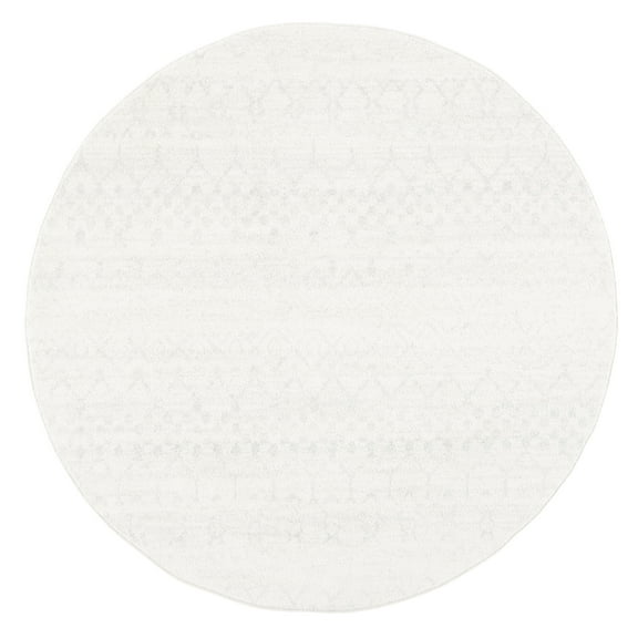 SAFAVIEH Tulum Adair Oriental Area Rug, Ivory/Light Grey, 6'7" x 6'7" Round