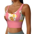 thumbnail image 2 of Fotbe Cute Cat Sujetador Deportivo Largo sin Aros para Mujer con Almohadillas y Soporte Medio, Transpirable y Absorbente, Camiseta Tipo Chaleco o Tank Top-X-Large, 2 of 8