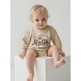 thumbnail image 5 of BemeyourBBs Baby Boy Girl Thanksgiving Romper Letter Print Long Sleeve Jumpsuit, 5 of 9