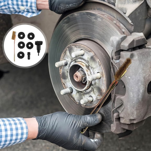 LOLIPPYY Car Wheel Hub Polishing Kit with Rust Remover Discs and Brake Rotor Cleaner Tool for Auto Maintenance