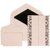JAM Paper Wedding Invitation Combo Set, White Card with Black Lined Envelope with Black Castilian, 1 Small & 1 Large, 150/pack