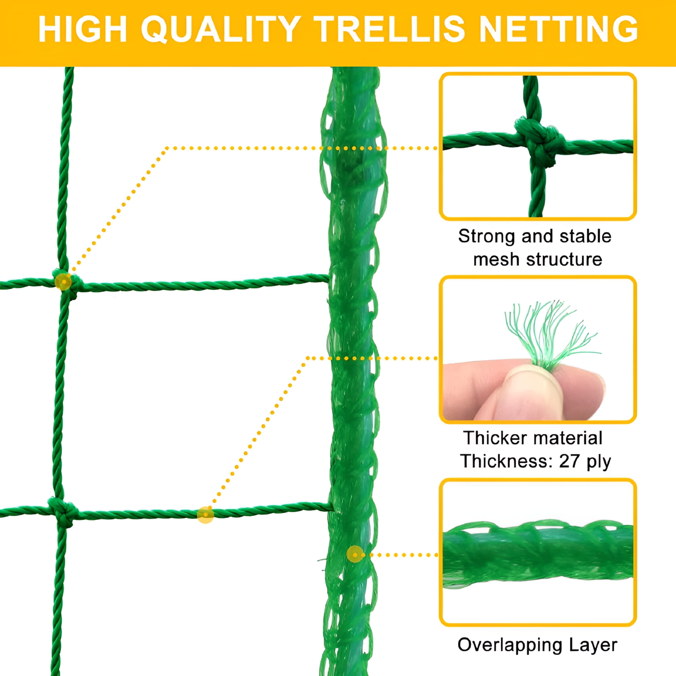 XIBUFE 2026 New Climbing Plant Trellis - Heavy Duty Garden Trellis for Cucumbers,Vines,Fruits and Vegetables,Tomato Plant Trellis,Climbing Vines/5.9X8.9 Ft （5Pcs）