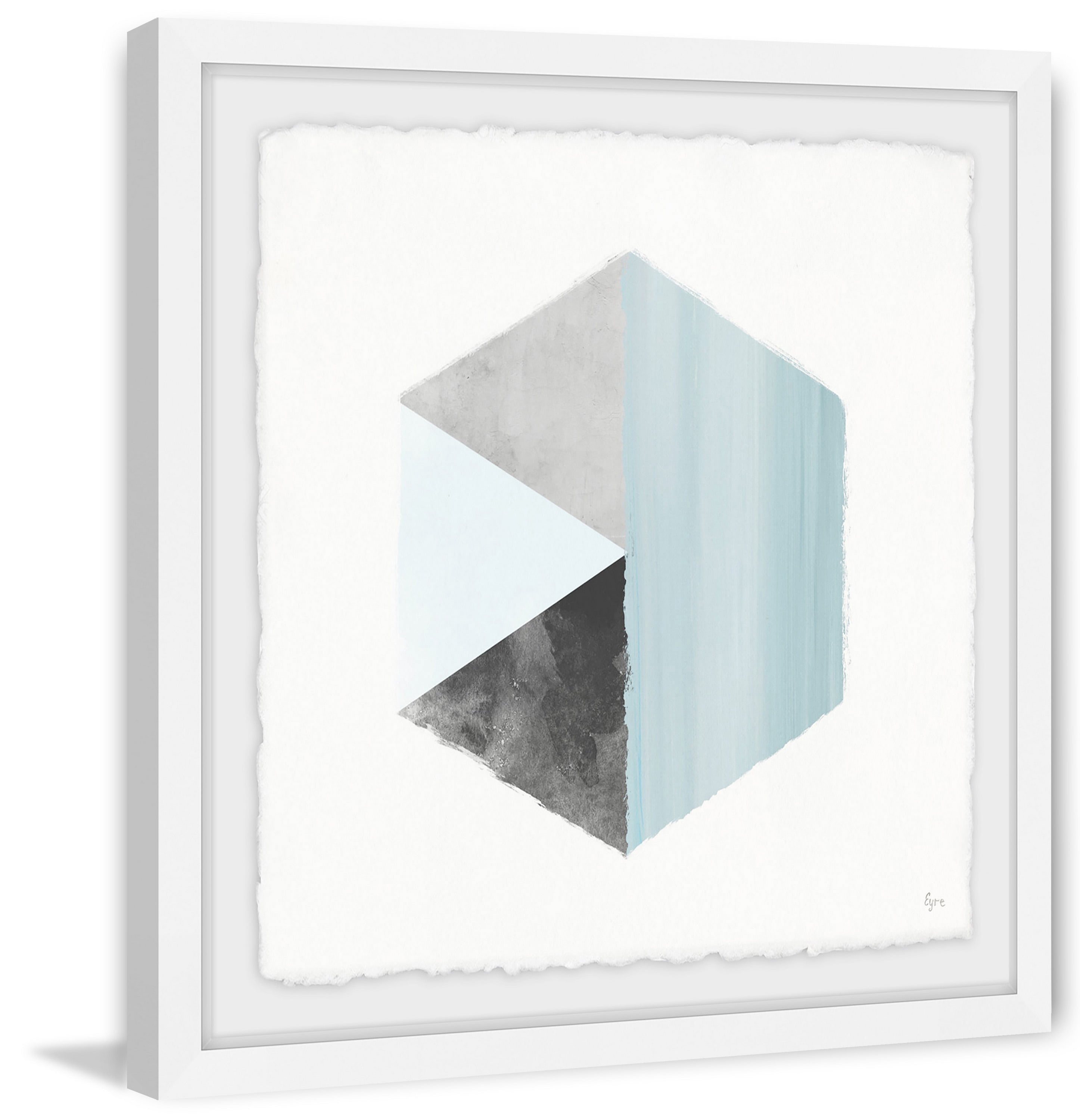 Geometric Edges Framed Painting Print