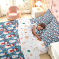 thumbnail image 5 of Manfei Festive Snowman 7 Pieces Full Size Bedding Sets,Traditional Christmas Tree Full Size Bed in a Bag,White Blue,Christmas Reversible, 5 of 6