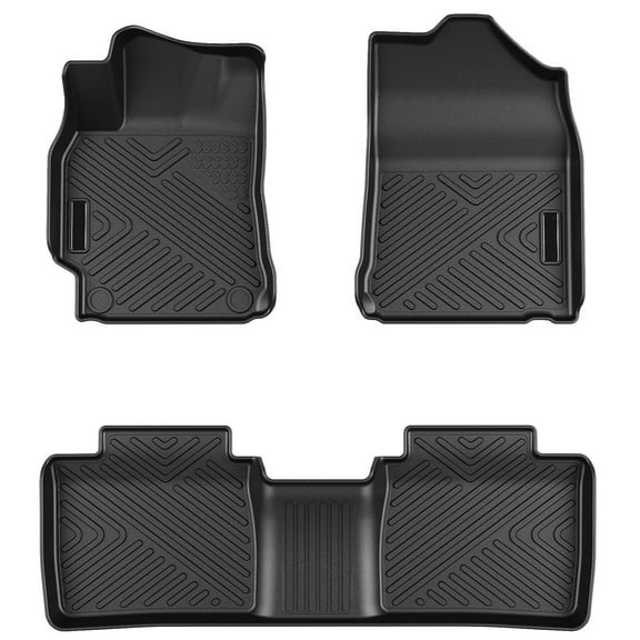 Telyswee Floor Mats Compatible for Toyota Camry 2012 2013 2014 2015 2016 2017, All Weather Car Floor Mats Fit Front 1st & 2nd Row, Black