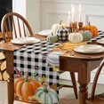 thumbnail image 3 of Green Orange Pumpkin Table Runner, Autumn Thanksgiving Kitchen Dining Table Decoration for Home Party Decor 13x48 Inches, 3 of 9