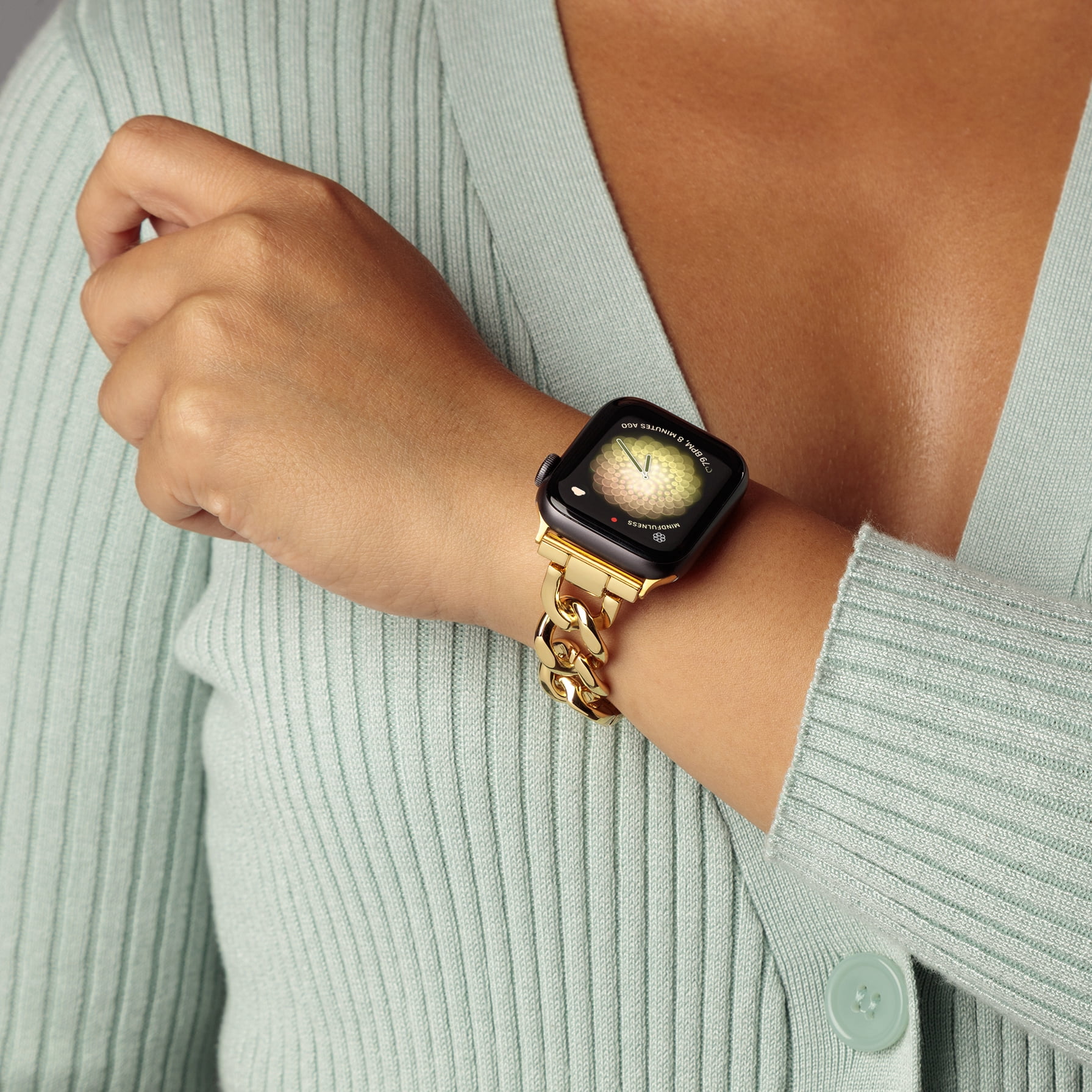 WITHit Gold Chain Bracelet for the Apple Watch®, Unisex, Fits All Apple Watch® Series and Sizes