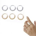 thumbnail image 2 of Sterling Silver Rotatable Beaded Finger Ring For Anti-Stress Anxiety Relied Ring, 2 of 6