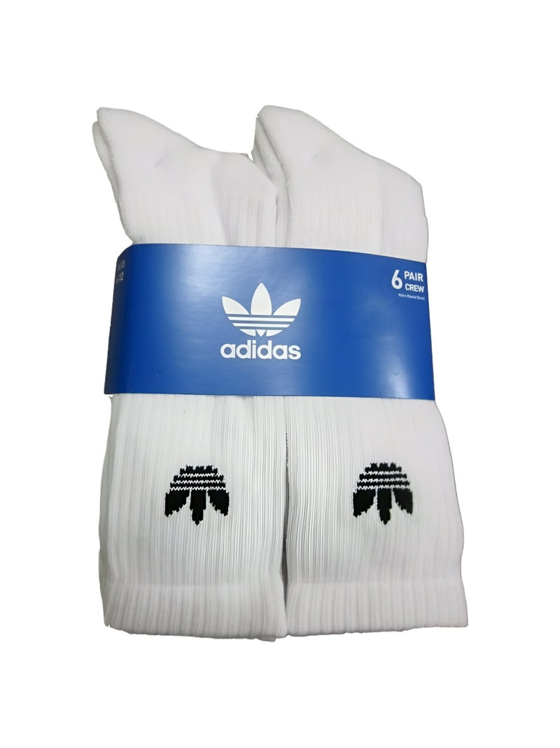 Adidas Men's Originals Trefoil Crew Socks, Pack, White