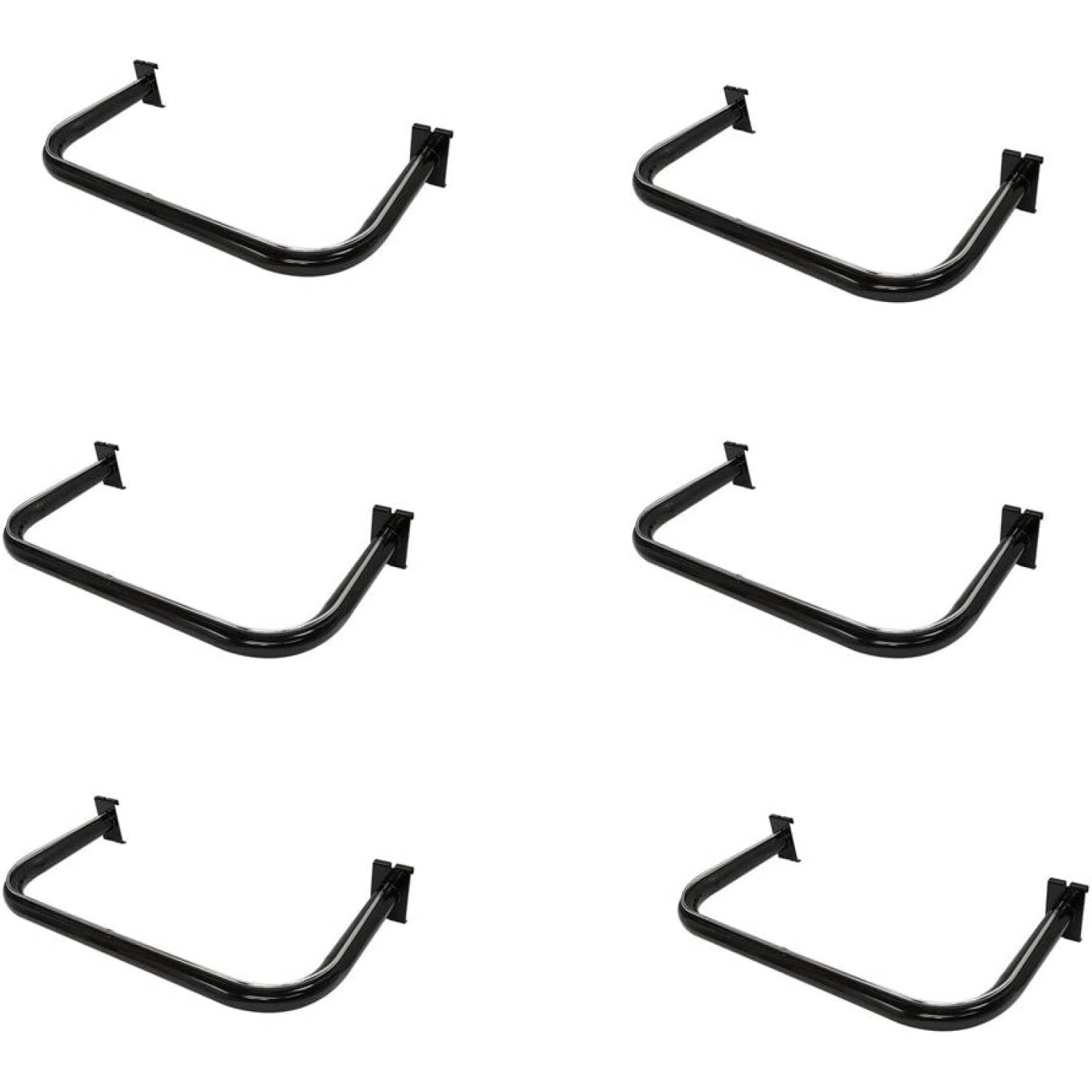 Codllyne 6 Pc Black UShaped Hangrail Grid Gridwall Clothing Rack