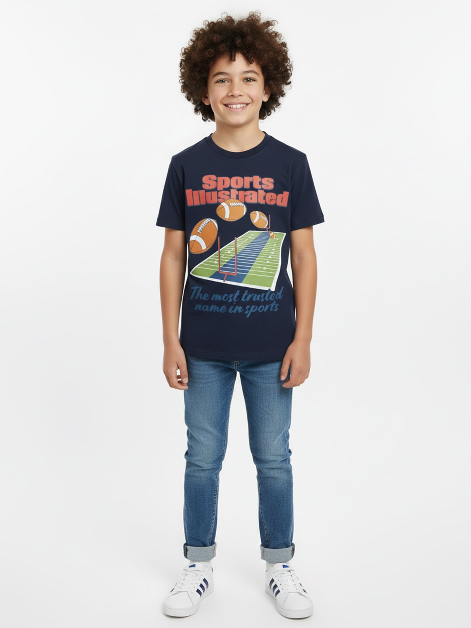 Sports Illustrated Boys' & Big Boys' Graphic Tee with Short Sleeves, Sizes 4-18