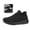 Black, variant on Willtoo Sneakers for Women Breathable Mesh Slip‑on Knit Walking Shoes Lightweight Thick Platform Sole Elevated Casual Tennis Shoes