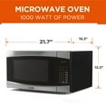 thumbnail image 4 of Commercial Chef CHM16110S6C 1.6 Cu. Ft.. Microondas de Encimera de 1000 W - Negro/acero Inoxidable, 4 of 6