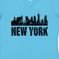 thumbnail image 4 of Inktastic New York Skyline Grunge Women's V-Neck T-Shirt, 4 of 5