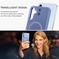 thumbnail image 5 of Magnetic for Galaxy A15 5G Phone Case, Samsung Galaxy A15 5G Case,[Compatible with MagSafe] Translucent Matte Slim Shockproof Women Men Protective Case Cover for Samsung Galaxy A15 5G, Blue, 5 of 16