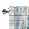thumbnail image 5 of Valances for Windows Blue Pumpkin Rod Pocket Cafe Window Treatments Valance Curtains for Kitchen Bathroom Laundry Basement Windows 56"x16", 5 of 6