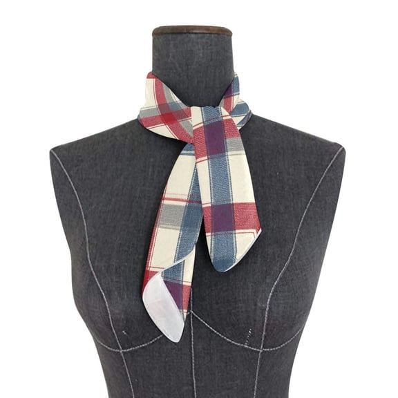 Square Scarf 24x24 Inch Red-blue Diagonal Lines Silky Satin Sun Protection Neck Scarf for Women Multi-Purpose Head Wrap Bandana for Hair Bag Decoration