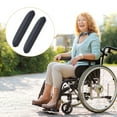 thumbnail image 4 of 2Pcs Universal Wheelchair Short Armrests Pad Armrest Cushion Replacement PVC Sponge Pad Patient Care Accessories Blue, 4 of 4