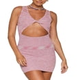 thumbnail image 1 of EIMELI Femmes Tricot Bodycon Creux Midi Sans Manches Robe Courte d'Été, 1 of 6