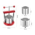 thumbnail image 2 of KFFKFF 0.44 Gal/1.65L Fruit Wine Press Stainless Steel Basket Wine Making Press Cider Apple Grape Crusher Juice Maker Tool, 2 of 10