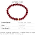 thumbnail image 2 of 14K Gold Cinnabar Bracelet, Lucky Cinnabar Beaded Bracelet, Birthday Gift for Mother, Wife, Girlfriend, Mother's Day, 2 of 4