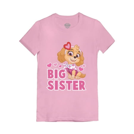 

Paw Patrol Skye Big Sister Shirt Big Sis Gift Youth Kids Girls Fitted T-Shirt S (3-4T) Pink