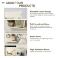 thumbnail image 4 of Multifunctional Wall Mounted Full Length Mirror with Shelf and Hook, Durable Rubber Wood Frame, 47.6*15.7in, 4 of 8