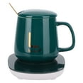 thumbnail image 1 of Mug And Warmer Constant Temperature Cup Mug Warmer Cup Heating Mat Cup Warmer Constant Temperature Cup With Mug Warmer Thermostatic Coaster Mug And Warmer Pad CN 220VGreenCup Lid, 1 of 8