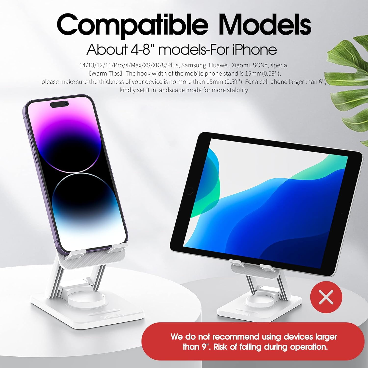 AviaAlloy Phone Stand For Desk – 720° Rotation & Dual Fold Design | Heavy Duty, Adjustable Holder For All Smartphones