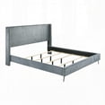 thumbnail image 4 of Mavela King Bed with Wide Wale Corduroy Upholstery in Blue, 4 of 5