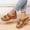Khaki, variant on Beach Sandals Slipper Woman Sandal Wedges Women'S Leisure Vacation Comfortable Belt Buckle Wedge Beach Sandals Womens Slippers