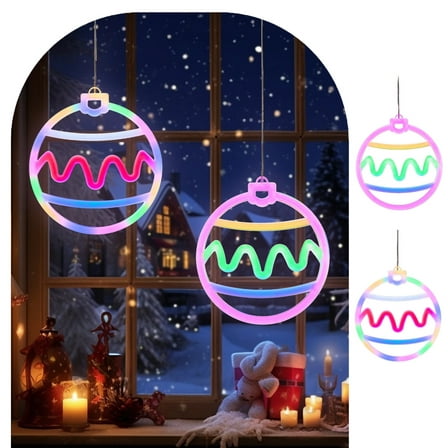 OEFNTAC Christmas LED Decorative Lights USB Powered Neon Signs for Wall Hanging Holiday Decor Bedroom Living Room Mall Display Seasonal Party Lighting 8.27x7.48in White Home Decorations