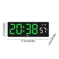 thumbnail image 3 of Estbridge LED Wall Clock Table Clock for Home Decor&Office  Large Clock with Big Numbers for Seniors/Elderly/Low-Vision People/Vision Impairment (White-Frame with Blue-Display), 3 of 8