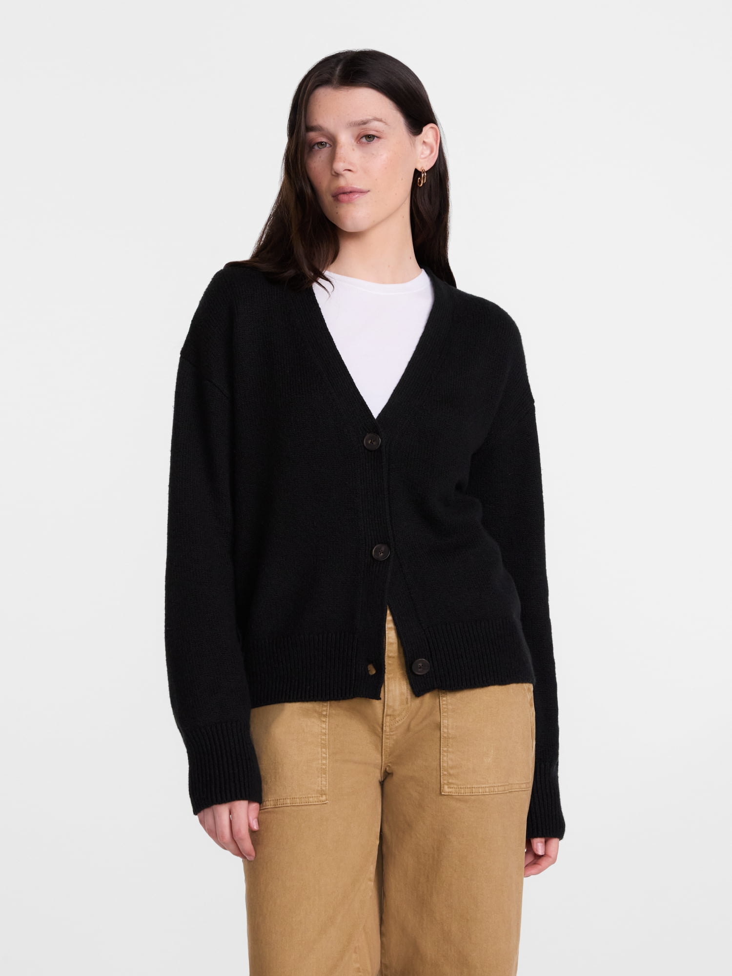 Scenario Women's Button Front Lightweight Cardigan, Sizes XS-XXXL