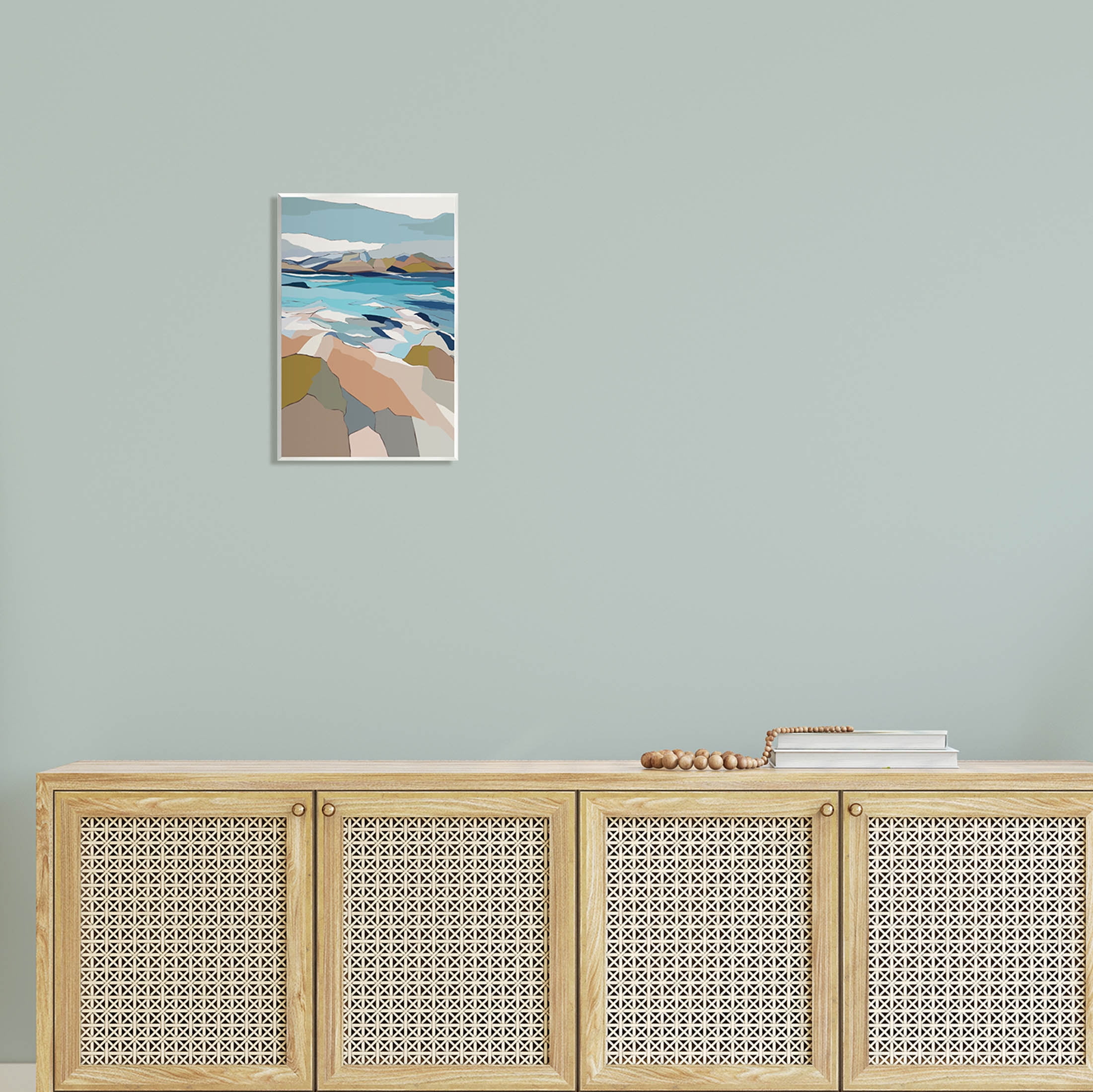 Stupell Industries Rocky Ocean Shore Beach Landscape Graphic Art Unframed Art Print Wall Art, Design by Nikita Jariwala