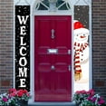 thumbnail image 6 of Christmas Door Decoration, Christmas Flag Banner, Family Wall Hanging Indoor and Outdoor Christmas Party Festival Decor, Polyester Fabric with Red Rope for Easy Installation, 6 of 7
