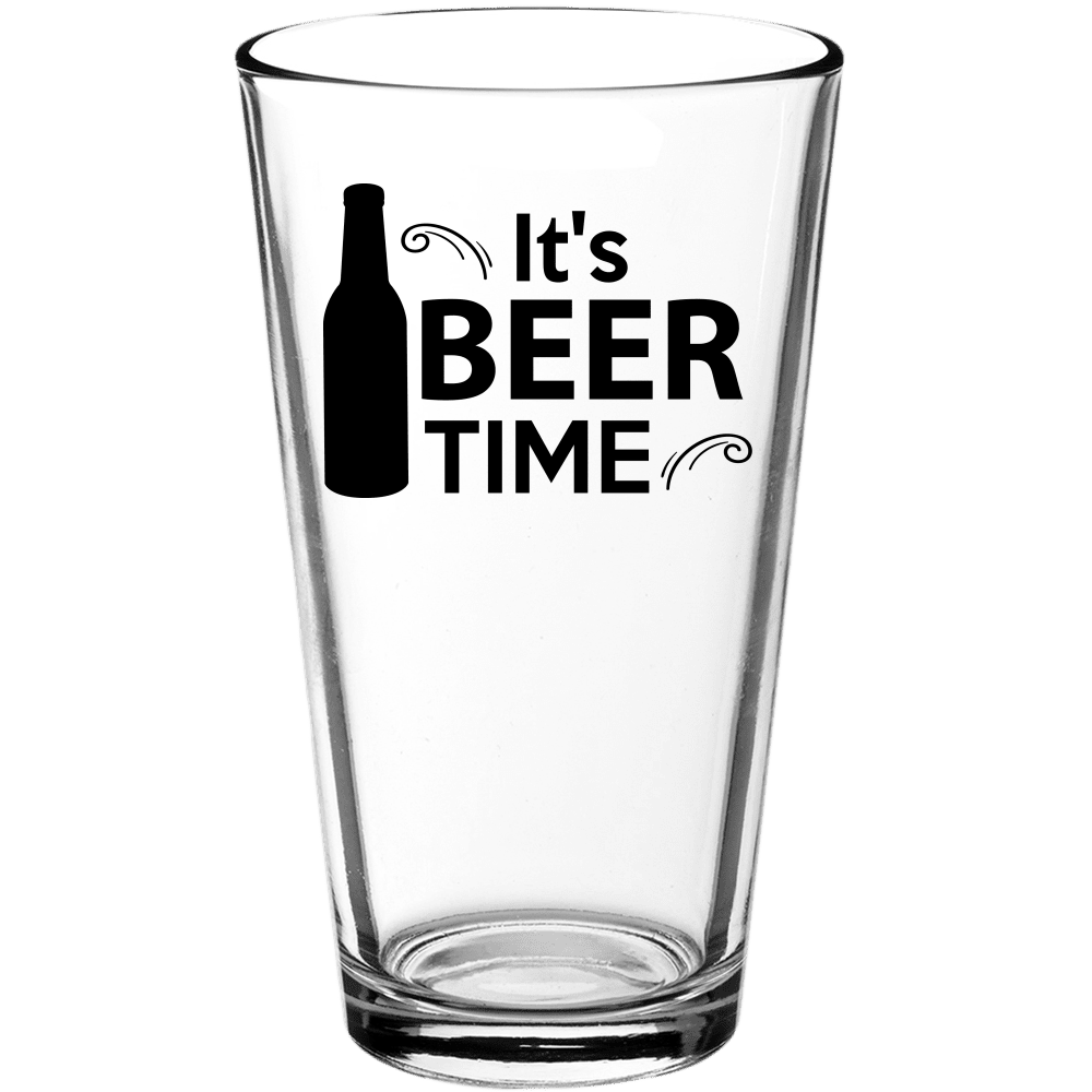 It's Beer Time Funny Pint Glass