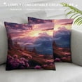 thumbnail image 3 of Orinice Flowers Sunset Graphic Decorative Pillow Cover for Home Couch Living Room Sofa 1PC 20x20in, 3 of 5