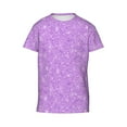 thumbnail image 4 of Wukai Lilac Glittering Youth Unisex Short Sleeve T-Shirt for Boys, Girls, Teens, and Kids-X-Small, 4 of 7