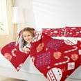 thumbnail image 4 of Feelyou Kids Christmas Ball Full Size Comforter Sets, Winter Christmas Gifts Bedding Comforter Set, Kawaii Cartoon Rose Reversible Bedding Sets, Luxury Bedroom Decor, 3pcs, 4 of 8
